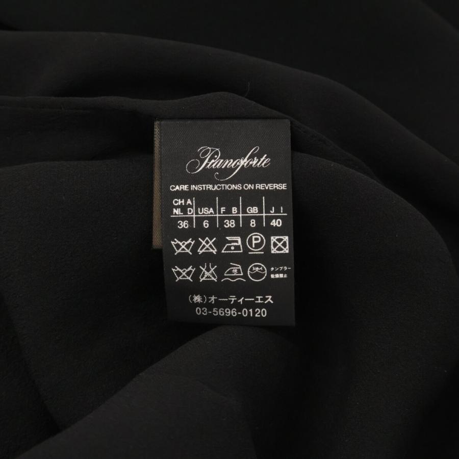 Max Mara マックスマーラ ブラック フリル ノースリーブワンピース ブラック 40 ワンピース トリアセテート レディース 中古_5