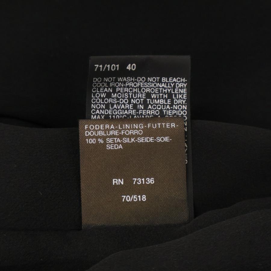 Max Mara マックスマーラ ブラック フリル ノースリーブワンピース ブラック 40 ワンピース トリアセテート レディース 中古_6