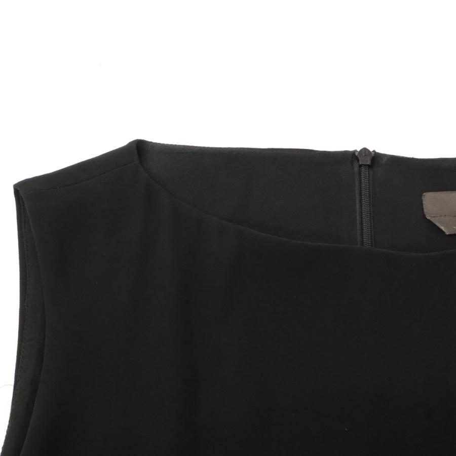 Max Mara マックスマーラ ブラック フリル ノースリーブワンピース ブラック 40 ワンピース トリアセテート レディース 中古_8
