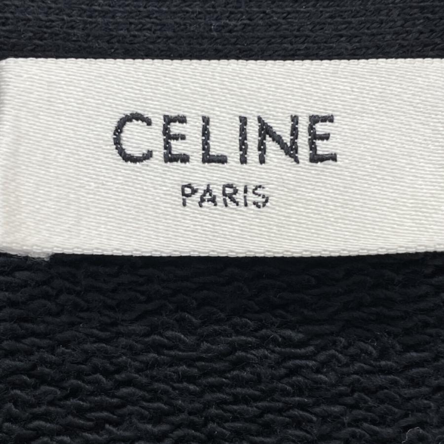 CELINE（セリーヌ） ブラック バックロゴ スウェットカーディガン