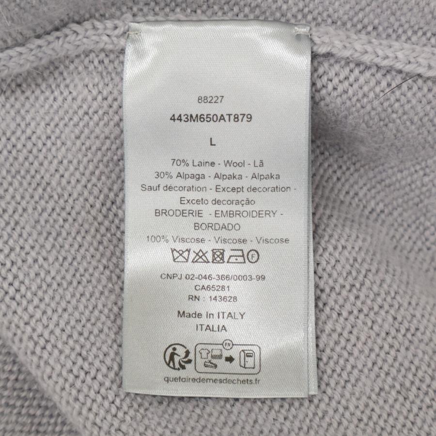 DIOR ディオール グレー ウール×アルパカ ニット L トップス ウール
