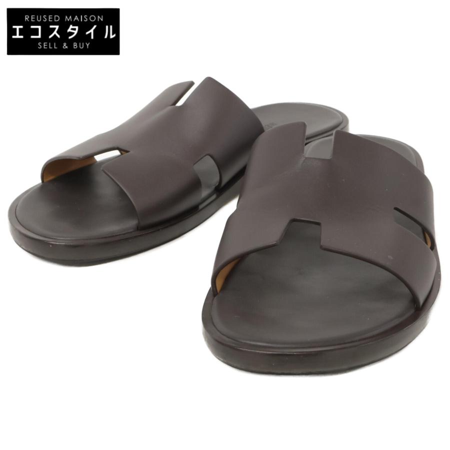 美品/ HERMES エルメス イズミール サンダル/ シューズ 42 モカ メンズ 