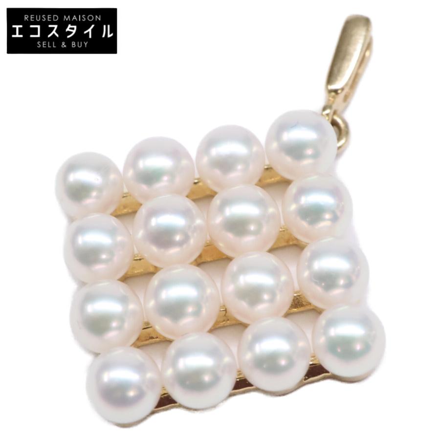 MIKIMOTO（ミキモト） 美品 K14 ベビーパール スクエアトップ