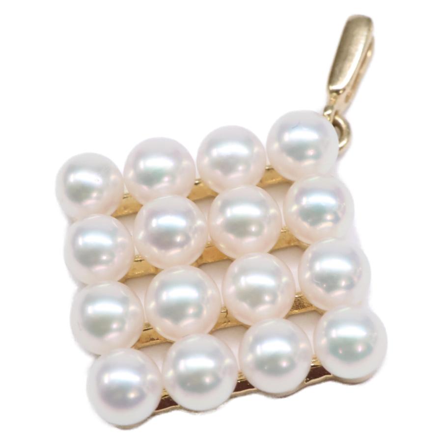 MIKIMOTO（ミキモト） 美品 K14 ベビーパール スクエアトップ