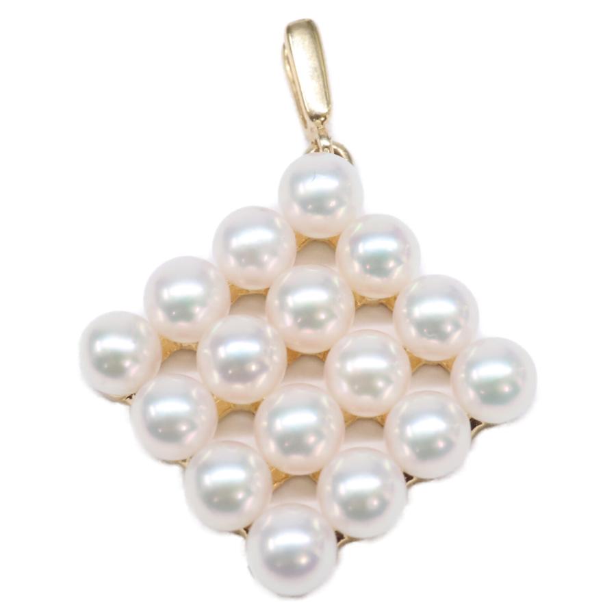 MIKIMOTO（ミキモト） 美品 K14 ベビーパール スクエアトップ