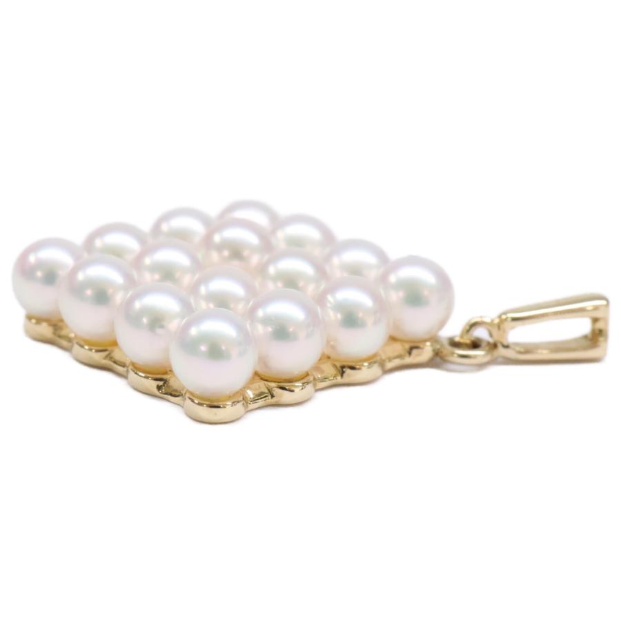 MIKIMOTO（ミキモト） 美品 K14 ベビーパール スクエアトップ