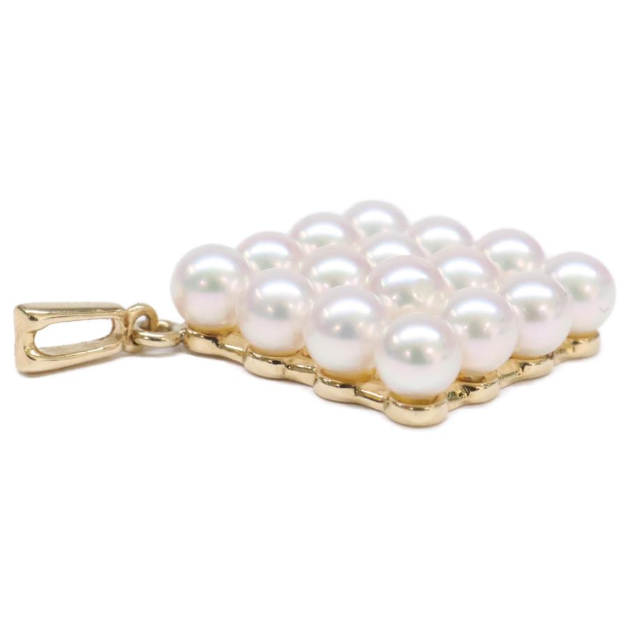 MIKIMOTO（ミキモト） 美品 K14 ベビーパール スクエアトップ