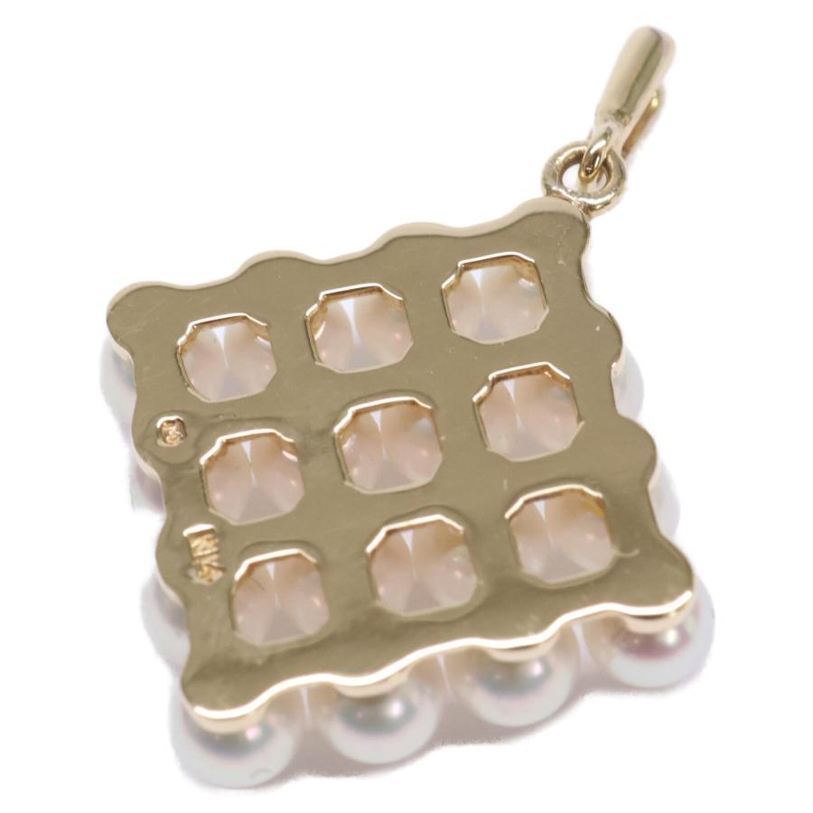 MIKIMOTO（ミキモト） 美品 K14 ベビーパール スクエアトップ