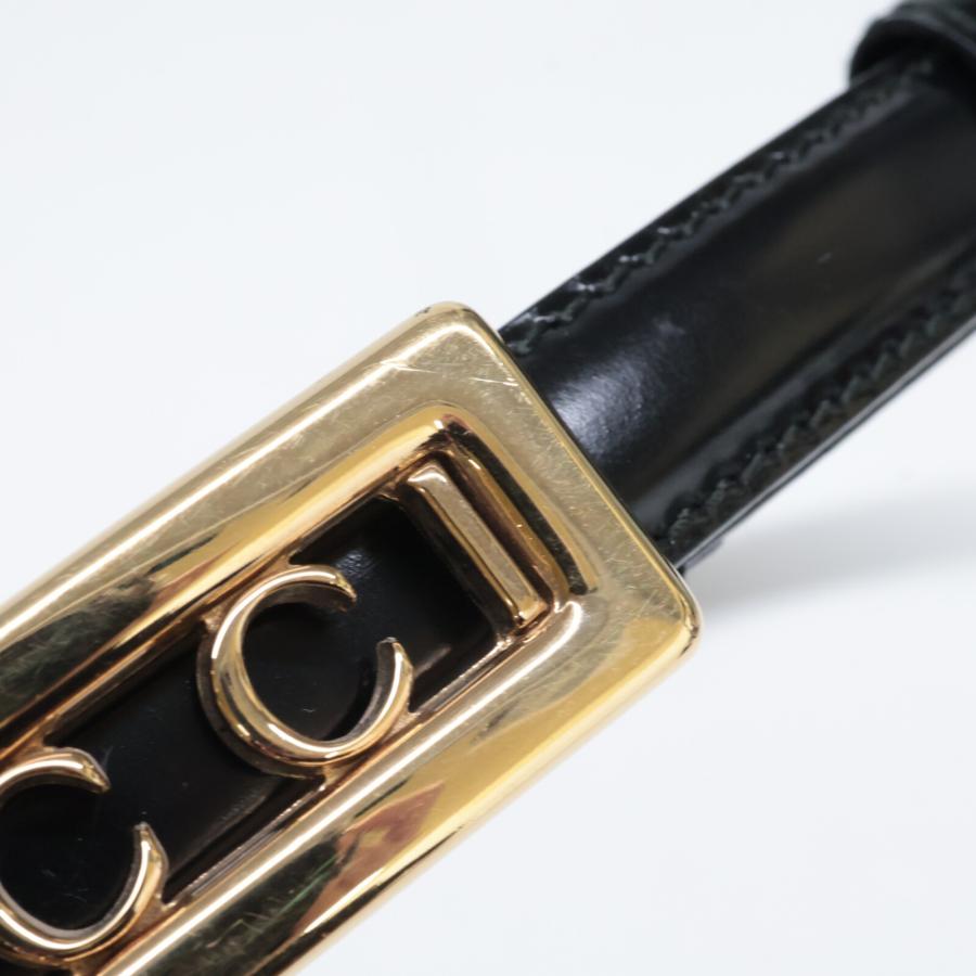 GUCCI（グッチ） 037・2092・0939・0 ロゴバックル パテントレザー