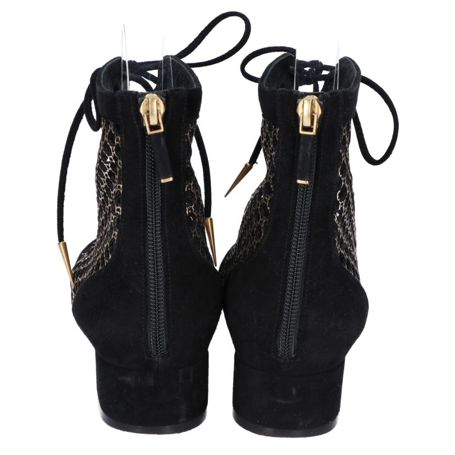 Christian Dior クリスチャンディオール スエードxメッシュ レース