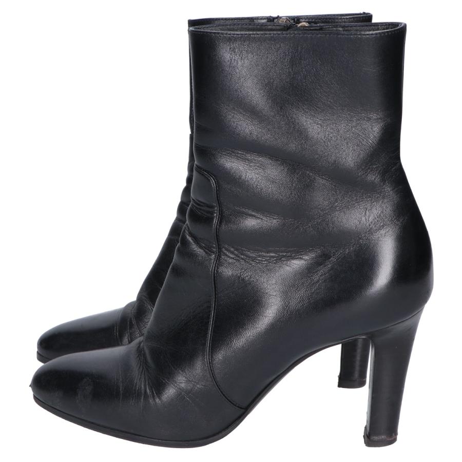 Saint lauren ヒールブーツ 44 SAINT LAURENT サンローラン ヒールブーツ サイドゴア 靴 スエード 黒
