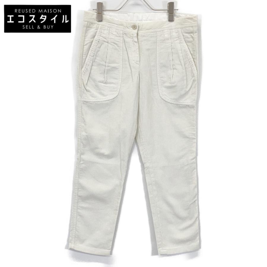 BRUNELLO CUCINELLI ブルネロクチネリ ホワイト コーデュロイ パンツ