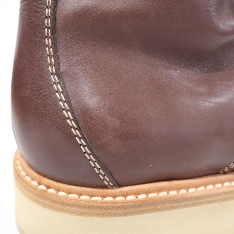 HERMES エルメス ブラウン レースアップ トレッキングブーツ ブラウン 42.5 シューズ レザー メンズ 中古_9