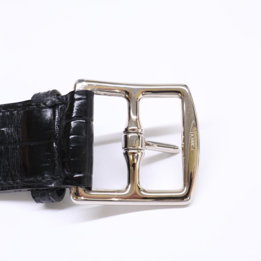 美品 HERMES エルメス エトリヴィエール ポロサス クロコダイルレザー