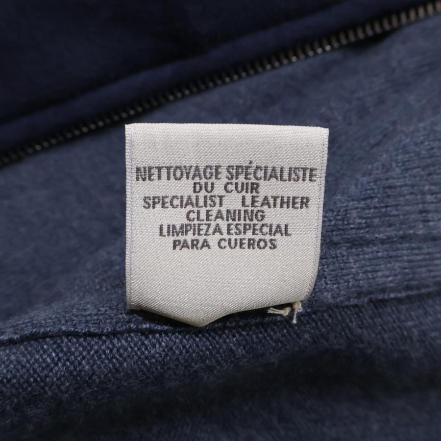 HERMES（エルメス） スエードレザーxカシミヤ 切替 ジップアップ