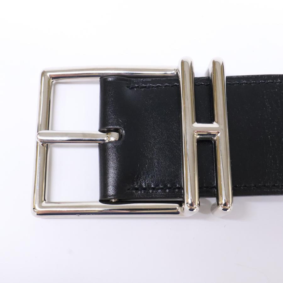 美品 HERMES エルメス ネイサン T刻 レザー リバーシブル ベルト 95