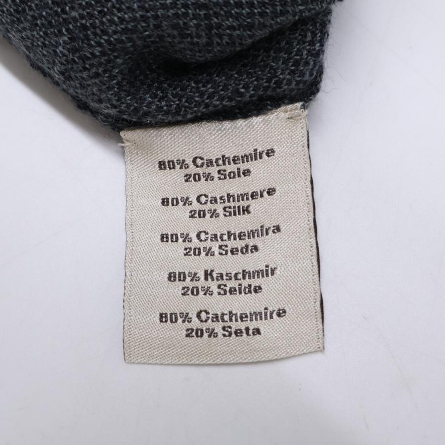 美品/ HERMES エルメス Hロゴ柄 カシミヤ×シルク ニットセーター M