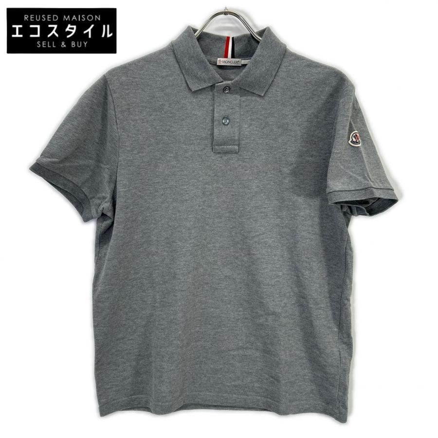 新品未使用 MONCLER モンクレール ポロシャツ ロゴワッペン グレー MONCLER（モンクレール） グレー ロゴワッペン ポロシャツ グレー M