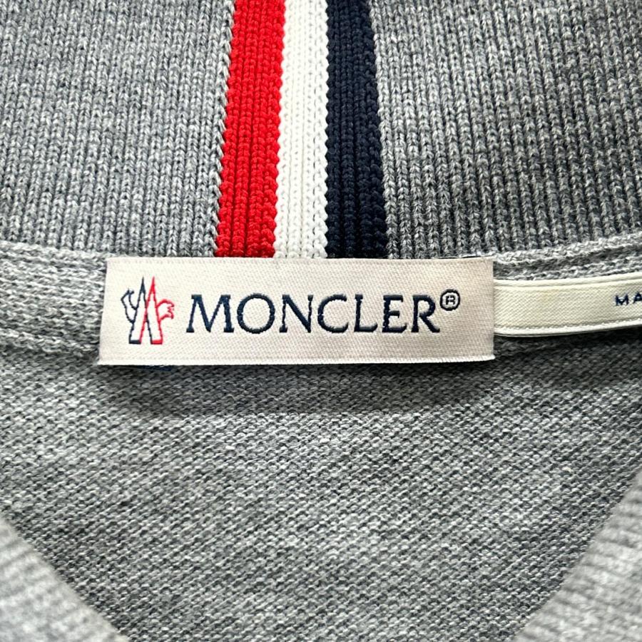 新品未使用 MONCLER モンクレール ポロシャツ ロゴワッペン グレー MONCLER（モンクレール） グレー ロゴワッペン ポロシャツ グレー M