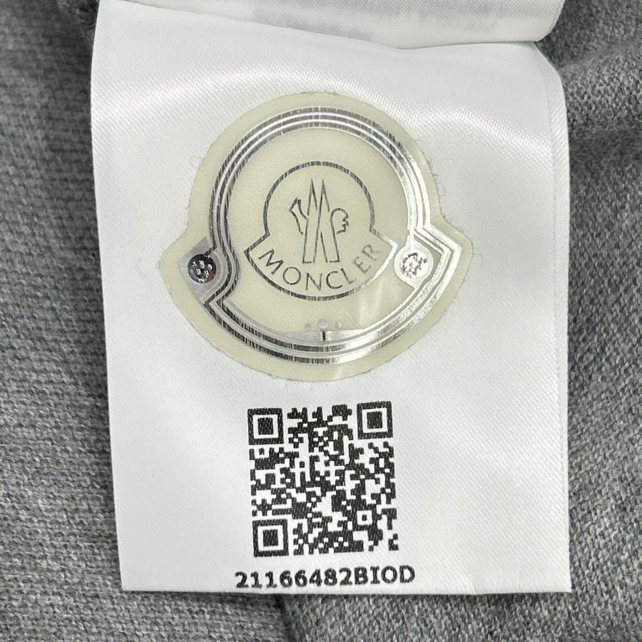 MONCLER（モンクレール） グレー ロゴワッペン ポロシャツ グレー M