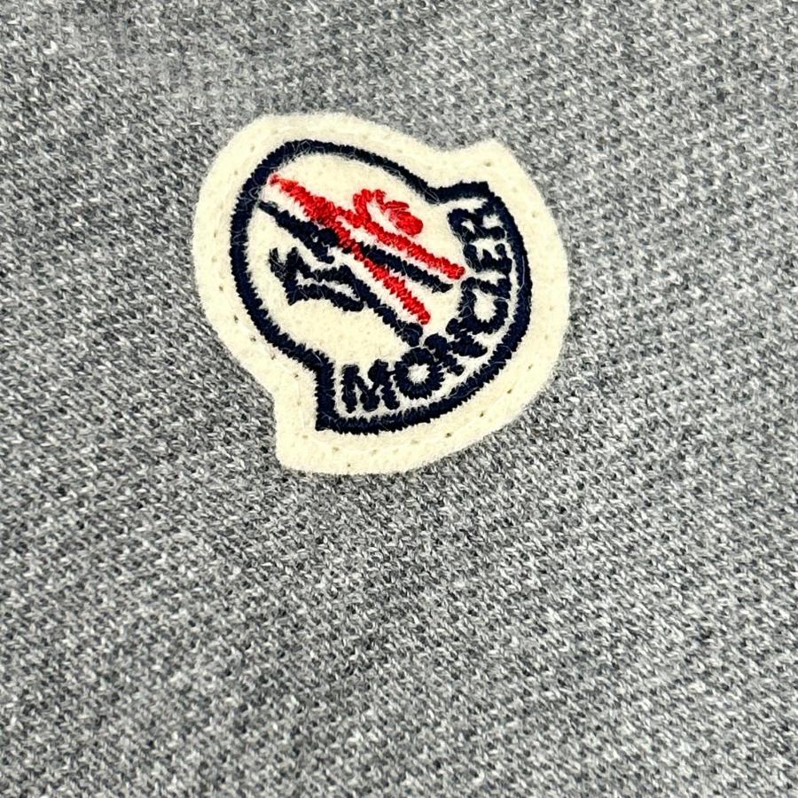 MONCLER（モンクレール） グレー ロゴワッペン ポロシャツ グレー M