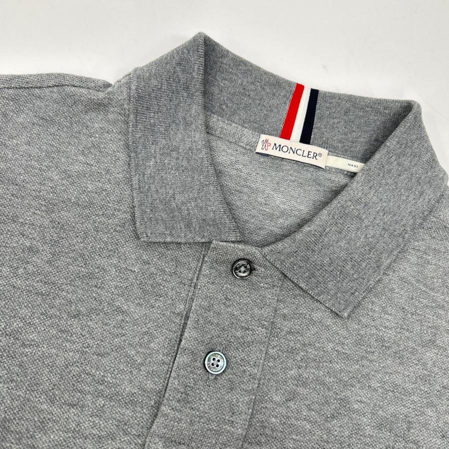 新品未使用 MONCLER モンクレール ポロシャツ ロゴワッペン グレー MONCLER（モンクレール） グレー ロゴワッペン ポロシャツ グレー M