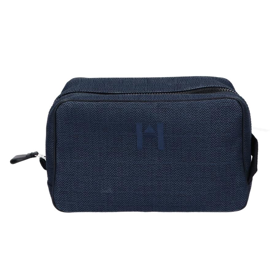 HERMES エルメス グローブトロッターMM ポーチ ネイビー セカンド
