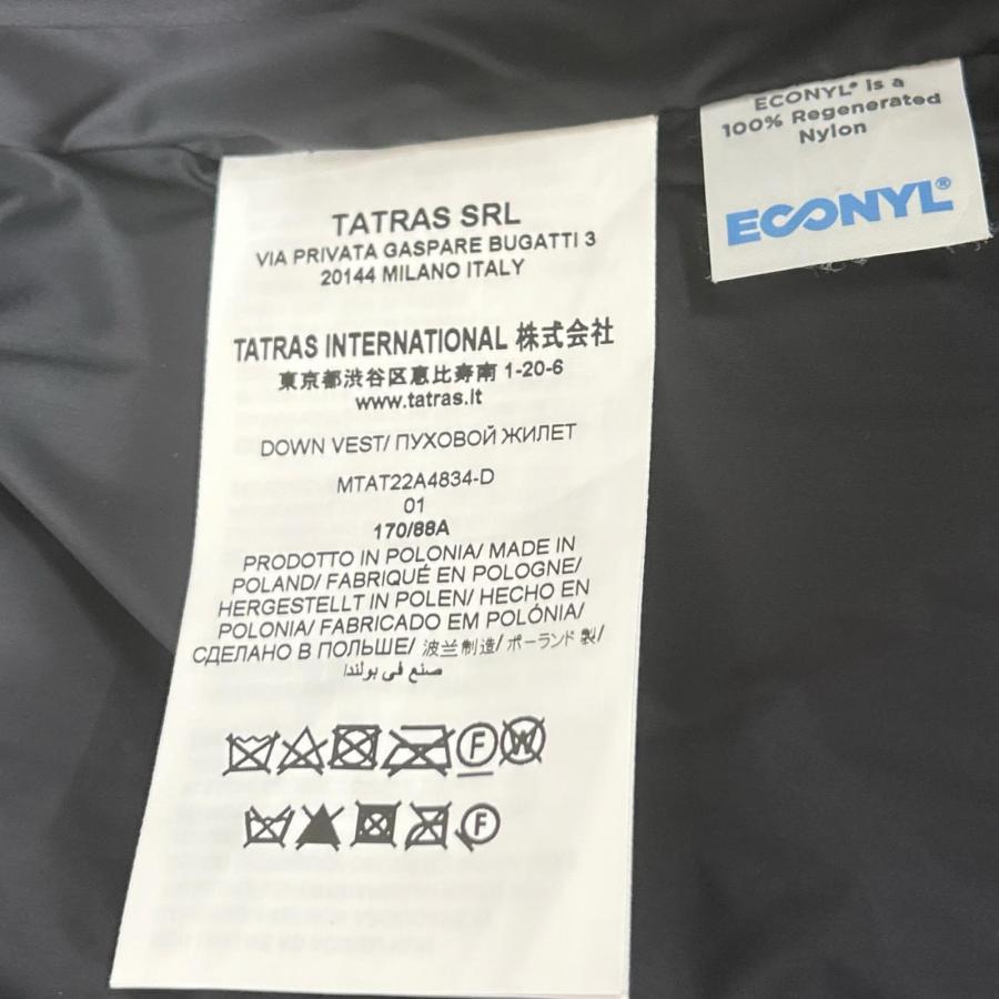 TATRAS タトラス MTAT22A4834-D メルコ ブラック フーディダウンベスト ブラック 01 トップス ナイロン メンズ 中古の画像