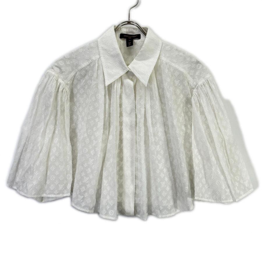 ルイヴィトン LOUIS VUITTON フリル ブラウス ホワイト LOUIS VUITTON ルイヴィトン 24年 RW242WW UM7 FRBL32 ホワイト