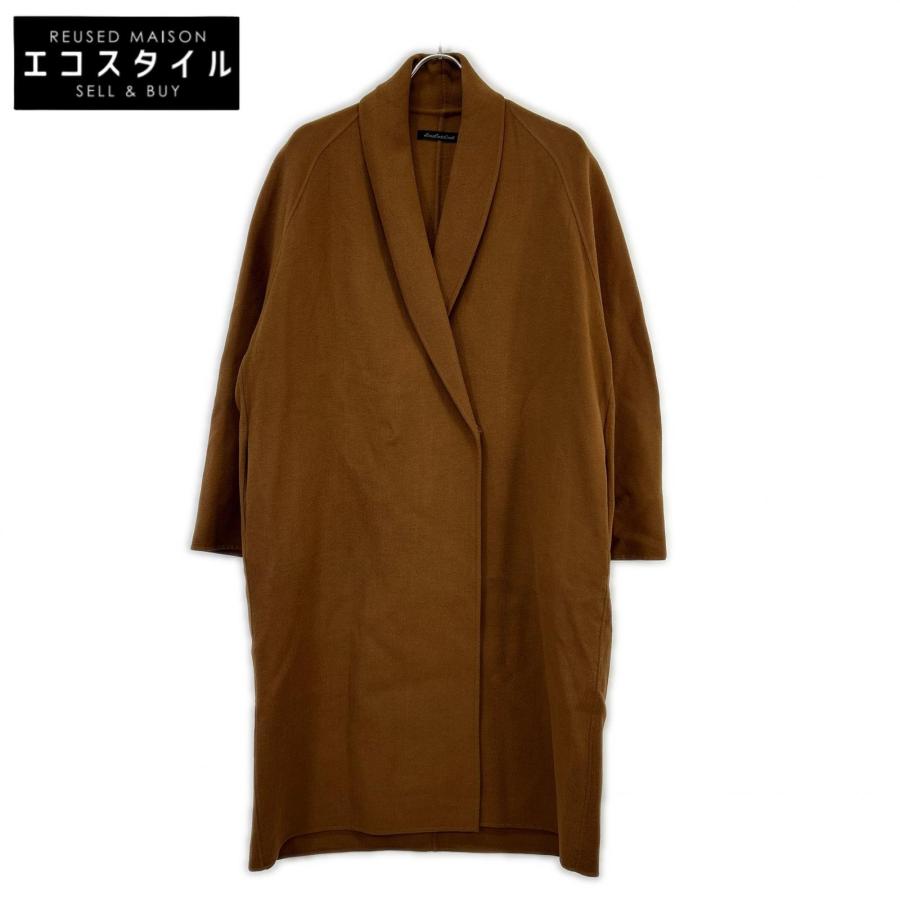 Alma Rosa アルマローザ GY70 ウール ショールカラー コート ブラウン 
