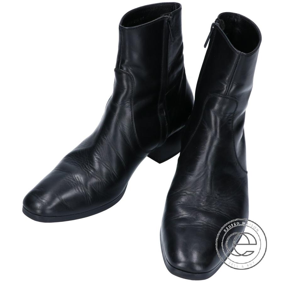 美品 Lad Musician ラッドミュージシャン 2216 913 カウレザー サイドジップヒールブーツ 44 Black メンズ ブランドショップエコスタイル 通販 Yahoo ショッピング