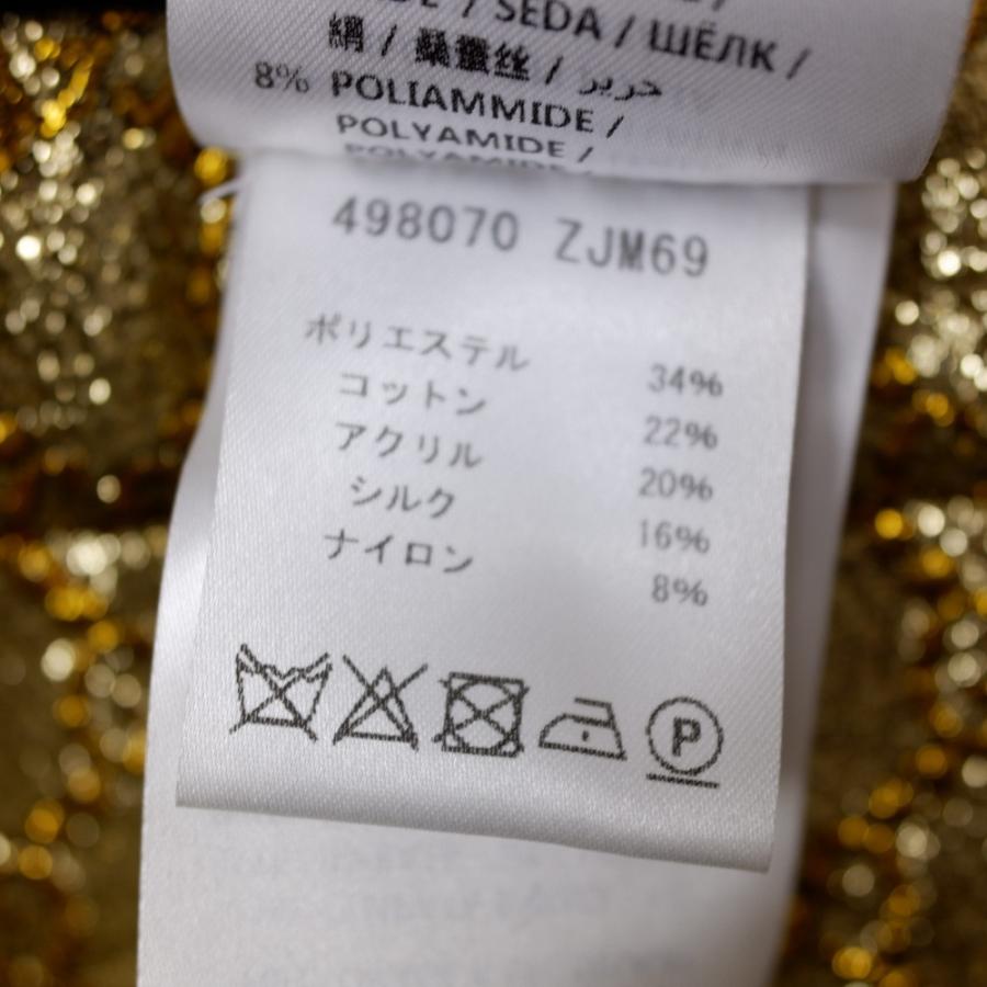 安心一年保証 『GUCCI』 グッチ 総柄 プリーツスカート GG柄 シルク