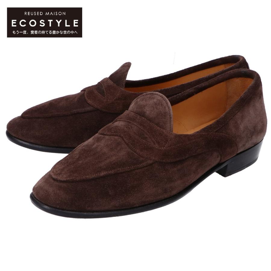 当店在庫してます コインローファー スエード Saddle Classic Sagan ボードインアンドランジ Lange Baudoin 美品 シューズ メンズ Brown Dark 39 シューズ Www Construction Gouv Cg