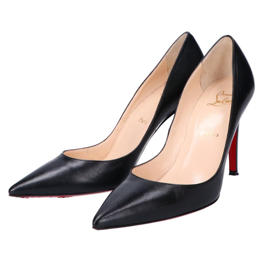 美品 Christian Louboutin クリスチャンルブタン レザーポインテッド
