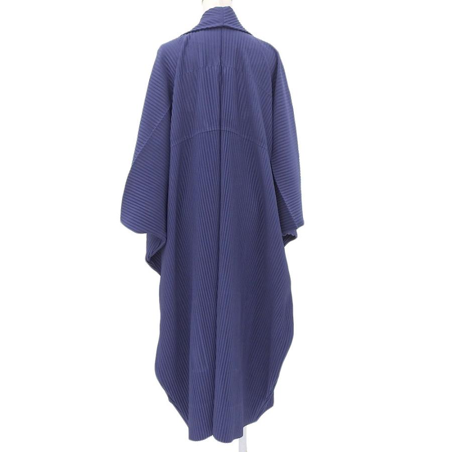 HOMME PLISSÉ ISSEY MIYAKE ロングカーディガン 紺色