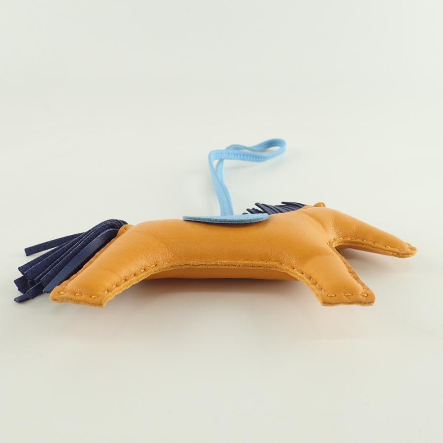 美品/ HERMES エルメス A AM刻印 ロデオ チャーム PM イエロー