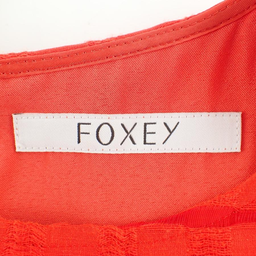 FOXEY 美品/ フォクシー 38170 リネン混 ノースリーブ FOXEY 美品/ フォクシー 38170 リネン混 ノースリーブ