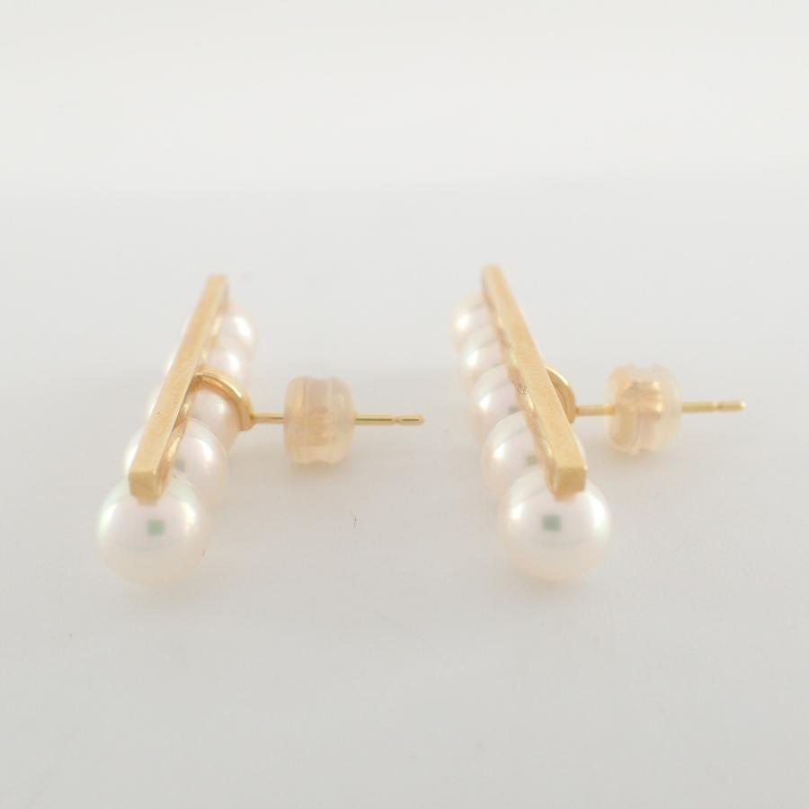 美品/ TASAKI タサキ 750YG/5Pパール バランスプラス ピアス イエロー 