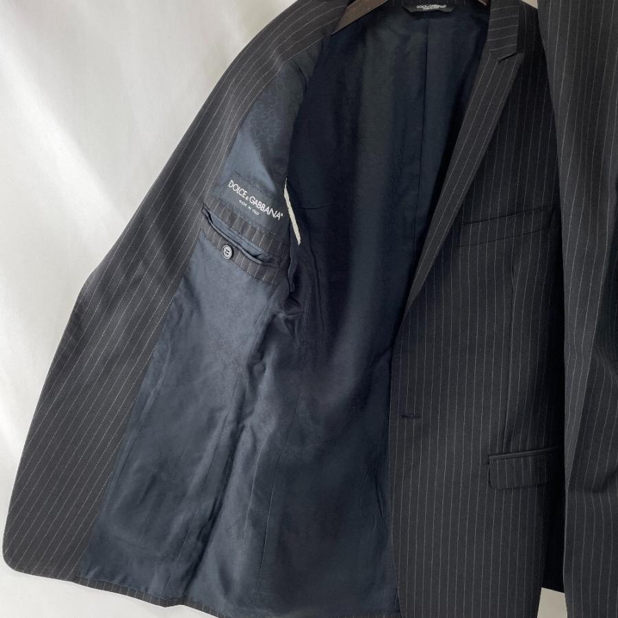 スーツ DOLCE&GABBANA ドルガバ ダークグレーストライプスーツ46