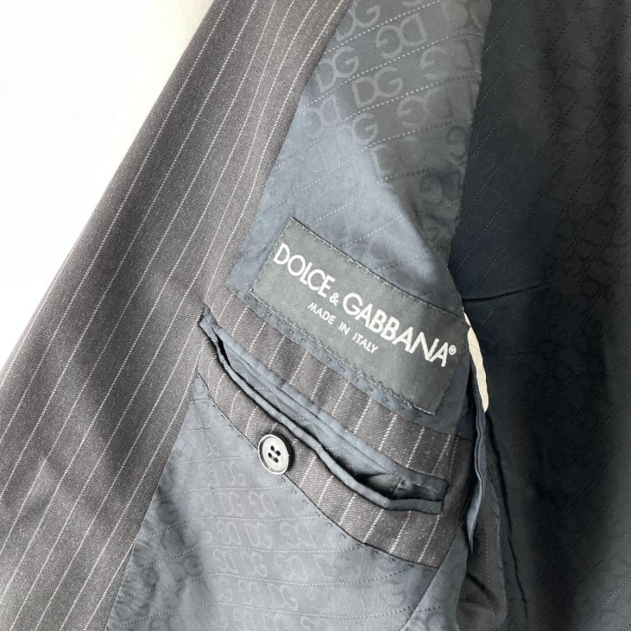 スーツ DOLCE&GABBANA ドルガバ ダークグレーストライプスーツ46