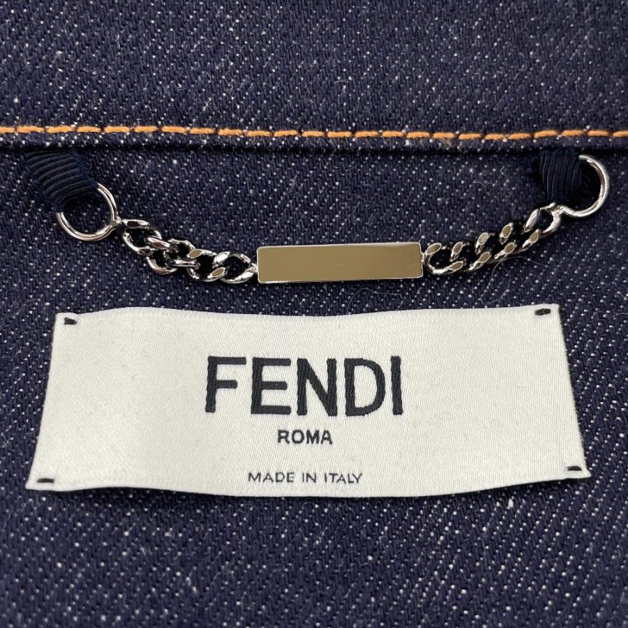 FENDI フェンディ イミテーションパール デニムジャケット FENDI フェンディ イミテーションパール デニムジャケット