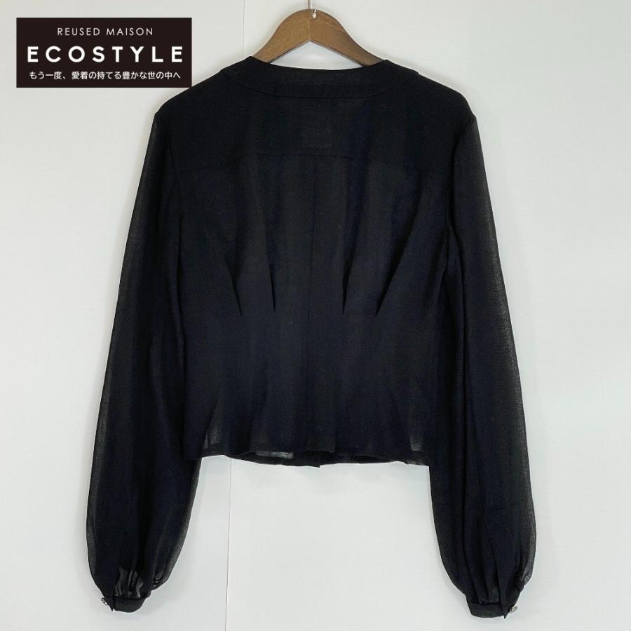 CHANEL シャネル ブラック P41881V14793 ウールナイロンシャツブラウス  