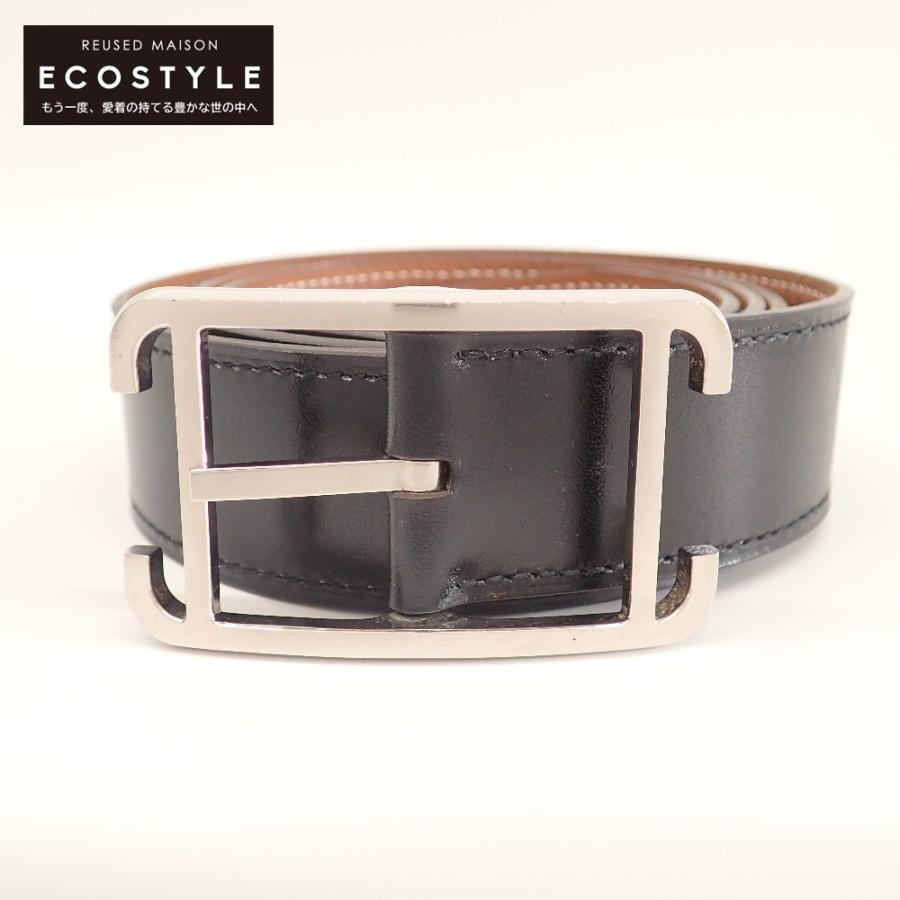 HERMES ブラウンレザーベルト 90