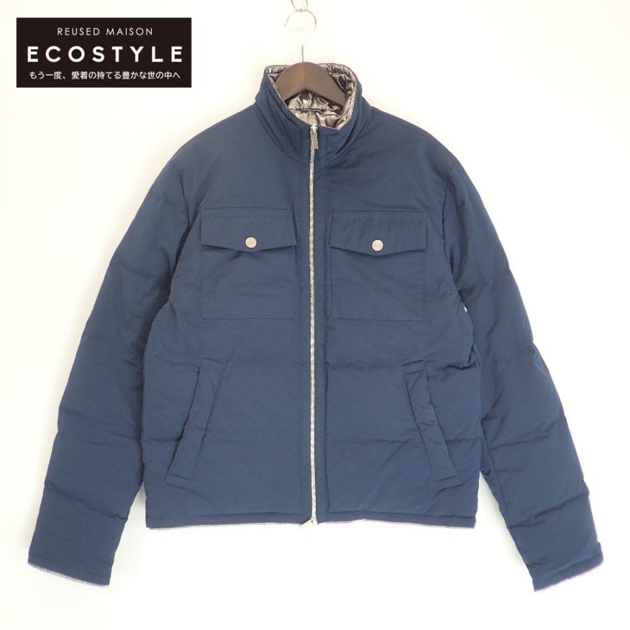 HERMES エルメス ダウン ジャケット M ネイビー メンズ : ブランド