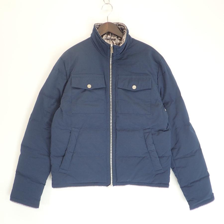 HERMES エルメス ダウン ジャケット M ネイビー メンズ : ブランド