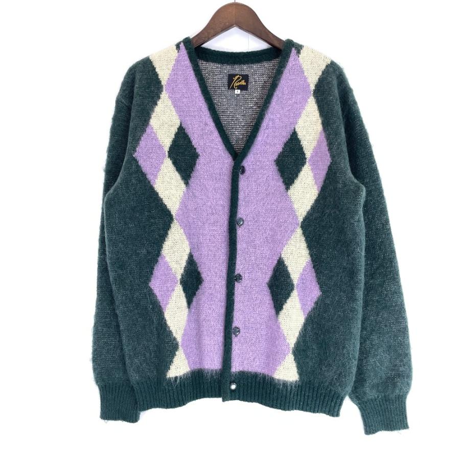 NEEDLES ニードルズ グリーン アーガイル柄 LQ272 モヘア ニット
