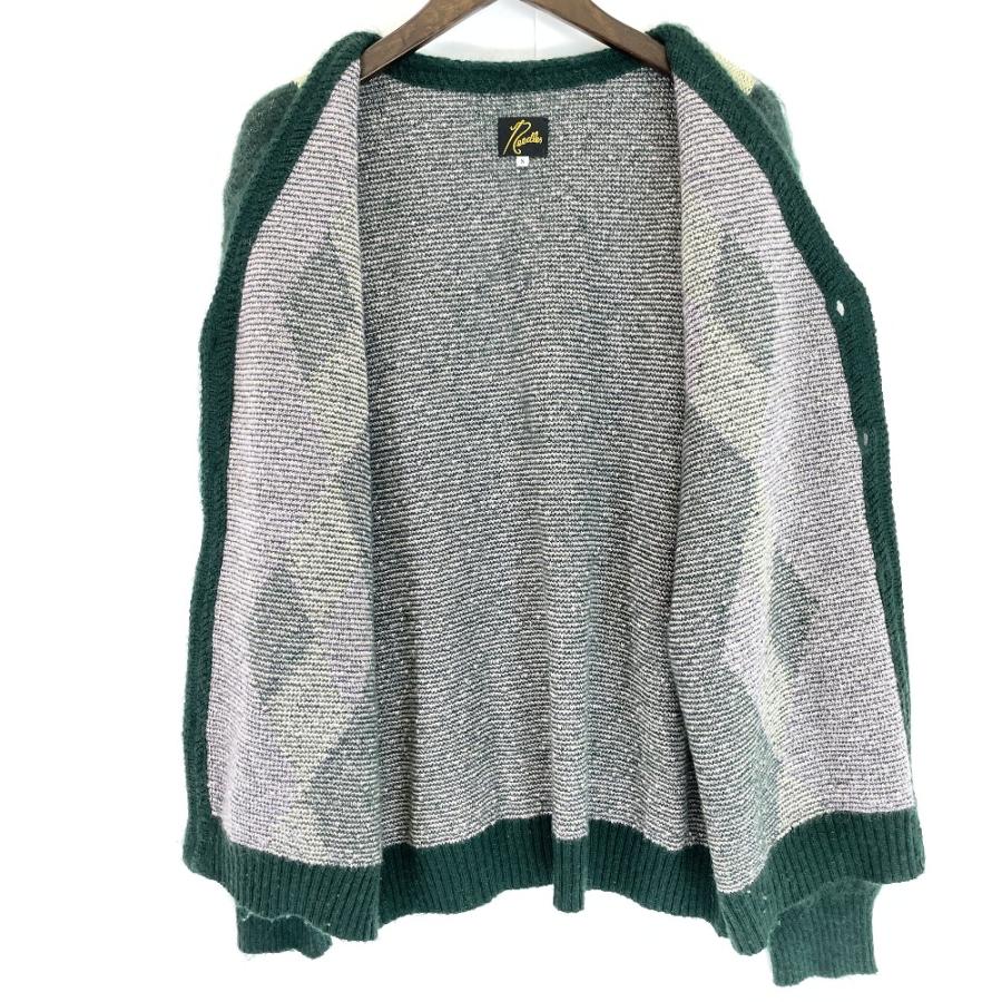 NEEDLES ニードルズ グリーン アーガイル柄 LQ272 モヘア ニット