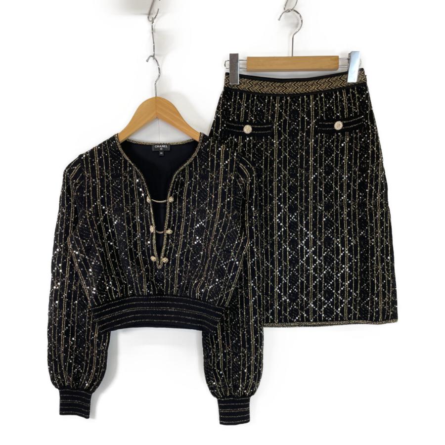 CHANEL シャネル　シルク　ホルターネック トップス カットソー 34 CHANEL（シャネル） 美品/国内正規 P64678K60681 ニット セットアップ