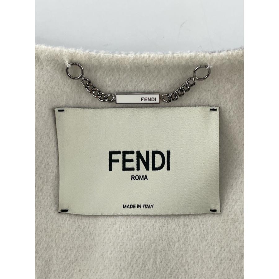 フェンディケープコートマントグレーファーポケット38 FENDI