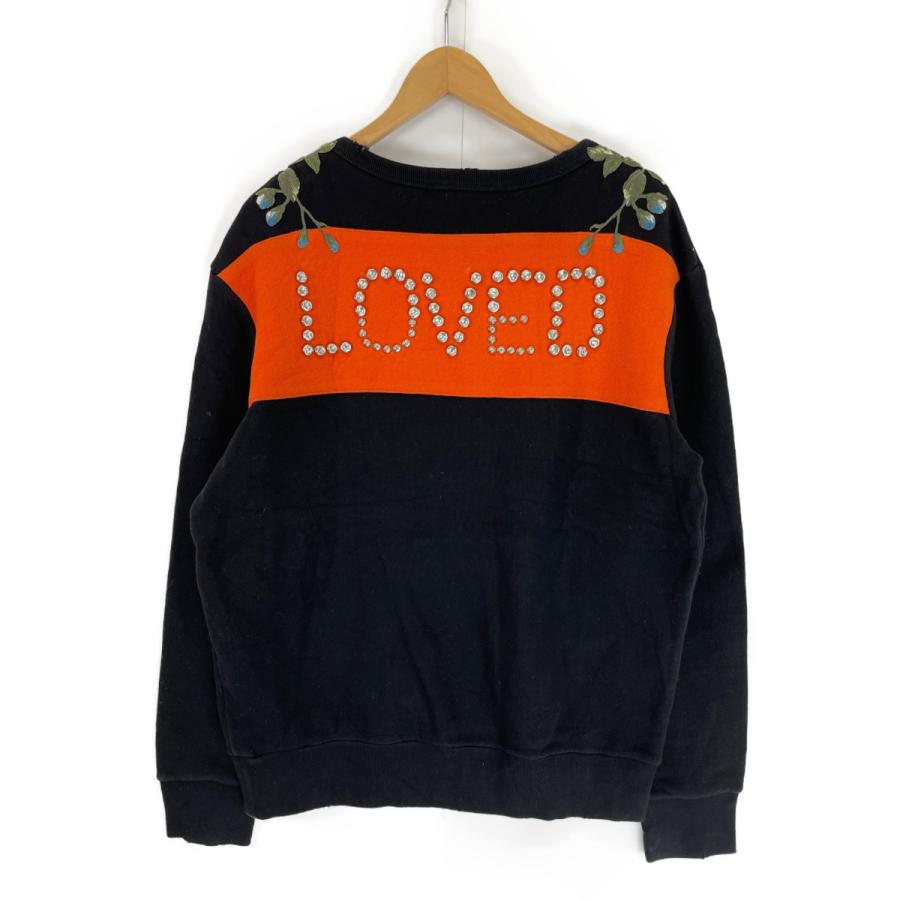 GUCCI / スウェット/M/コットン/BLK/花柄/475532 X5U88 GUCCI（グッチ） 475532 X5U88 フラワー装飾オールドロゴバック
